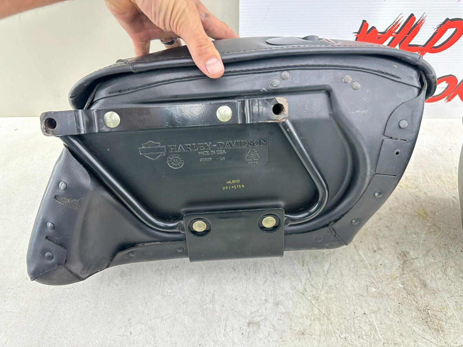 1999 HARLEY SOFTAIL OEM HD Genuine Hard Leather Saddlebags