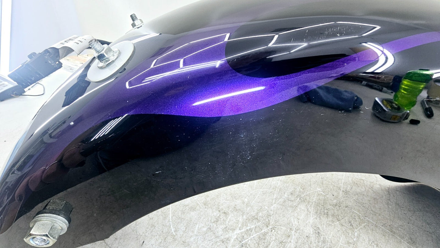 1998 HARLEY FLH ROADKING Rear Fender Brake Turn BLACK PURPLE FLAME OEM HD PAINT