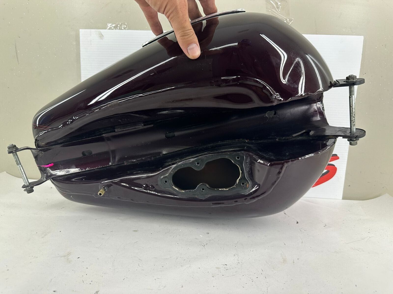 2007 HARLEY SPORTSTER CUSTOM Purple Gas Fuel Tank OEM EFI