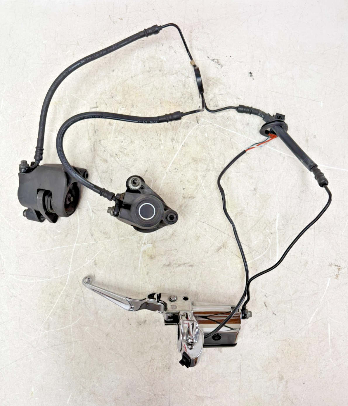 1995 HARLEY FLH ELECTRA GLIDE Chrome Master Cylinder 11/16 + Dual Brake Caliper