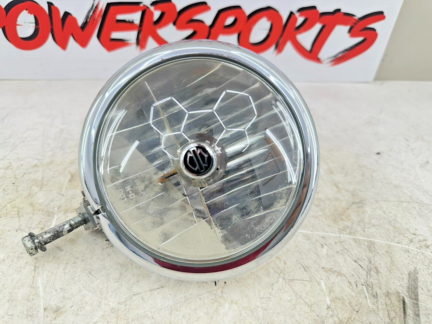 1999 HARLEY SOFTAIL Chrome Headlight Housing Trim Ring + MTG Tab