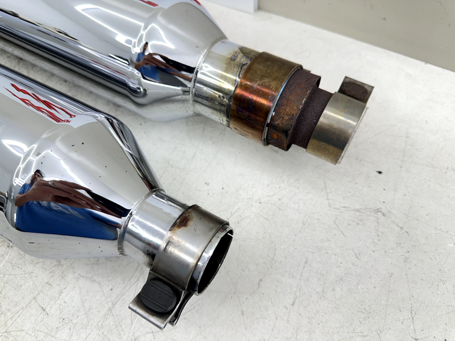 2003 HARLEY ELECTRA GLIDE classic Rinehart 4.5" Exhaust System Slip On Mufflers