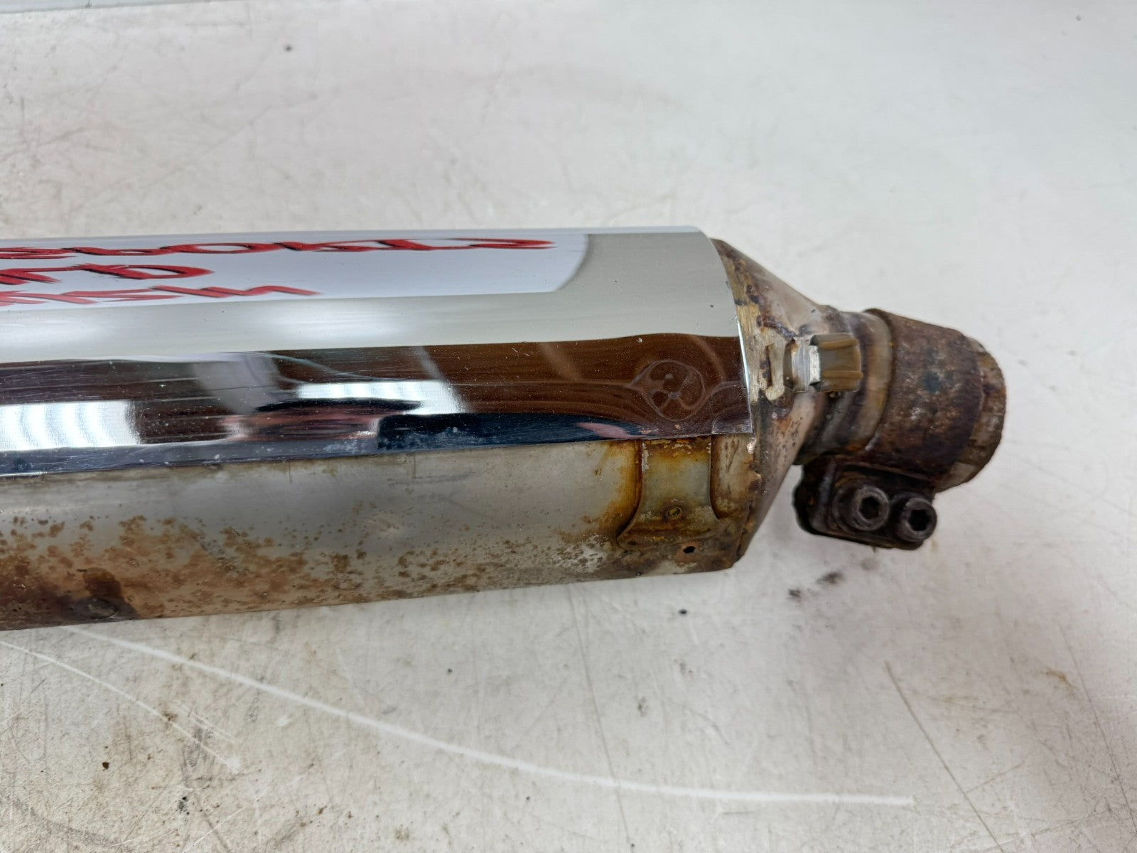 2002 Honda Goldwing GL1800 Left Exhaust Pipe Muffler Slip On Can Silencer