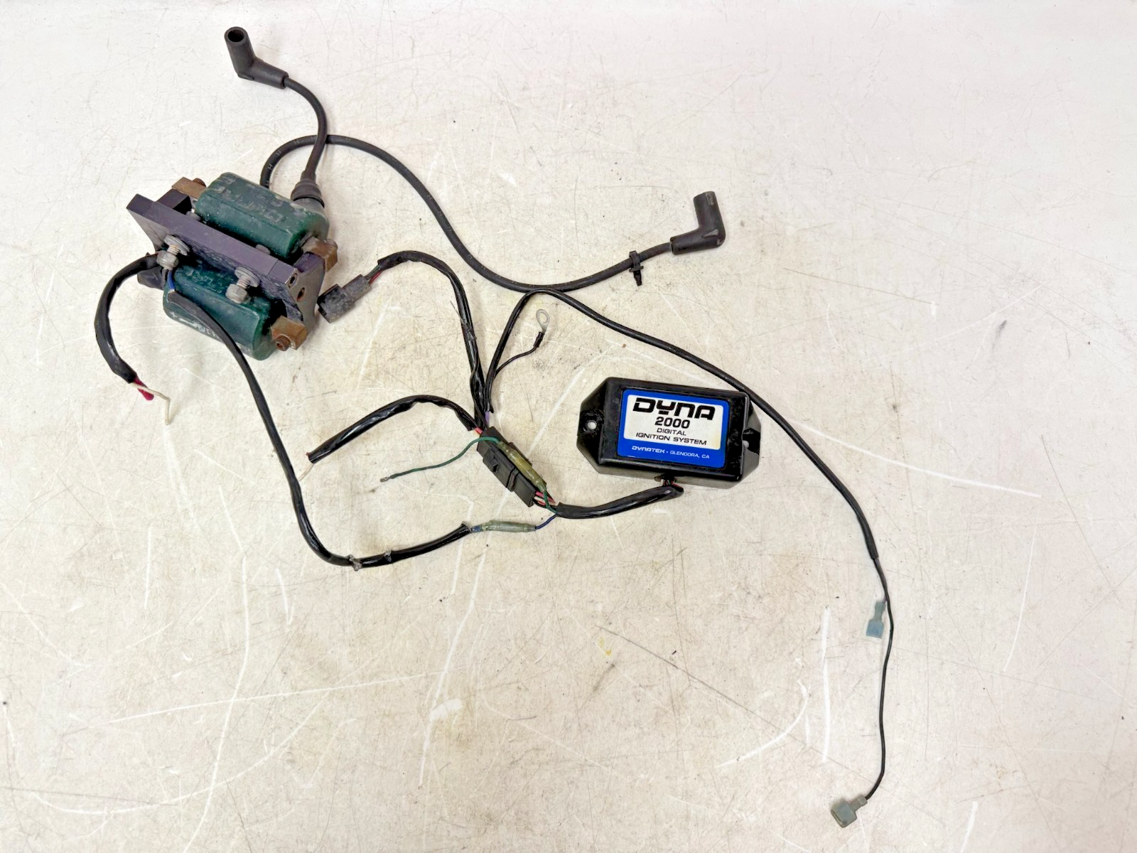 1993 HARLEY DYNA 2000 Wide Glide ECM ECU Ignition Coil Module Spark Plugs Wire
