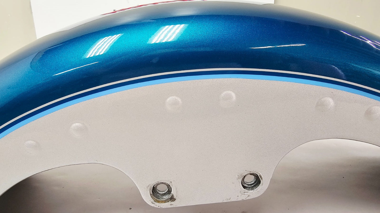 1995 HARLEY SOFTAIL FATBOY OEM Front Fender Aqua Pearl Silver Painted