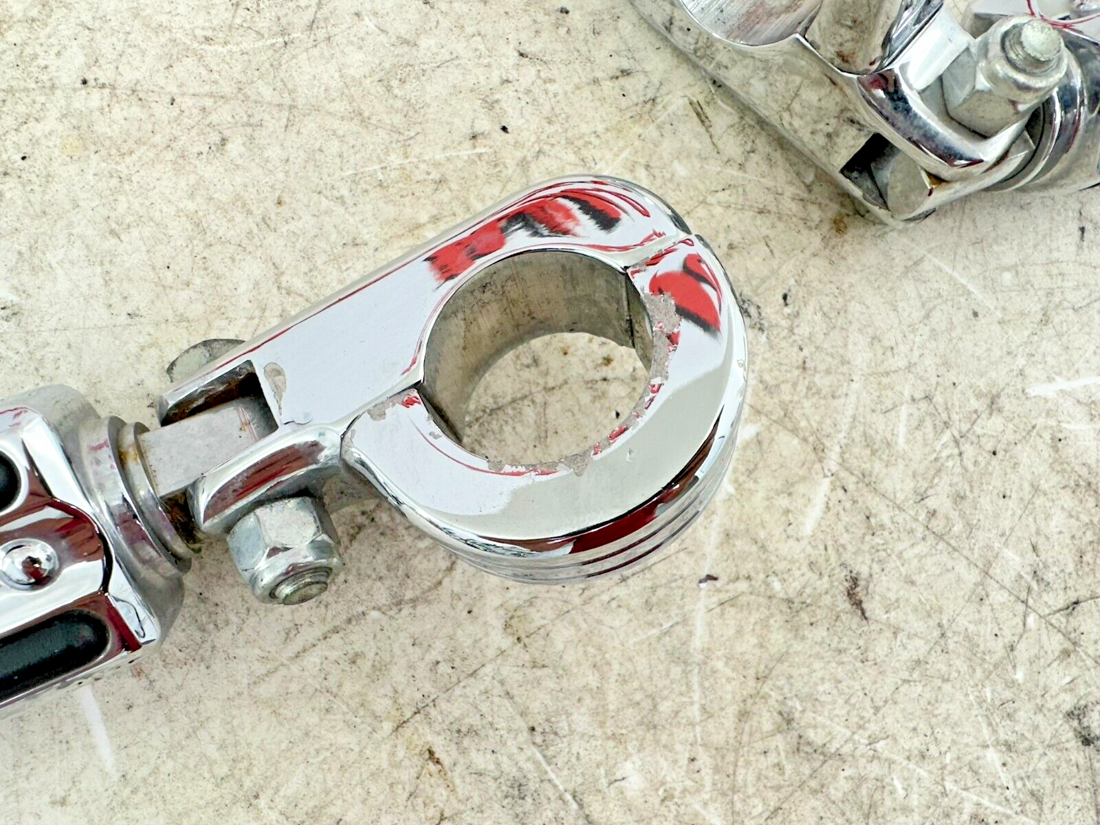 2007 Harley Electra Glide CVO Chrome Airflow Highway Crash Bar Pegs Foot Rest