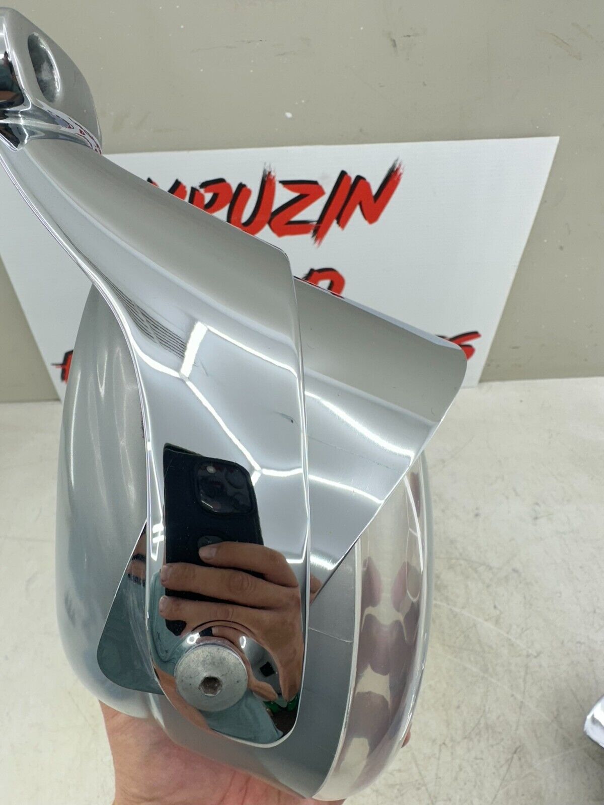 2003 Harley Davidson V Rod VRSCA Headlight + Chrome Mounting Bracket + Visor