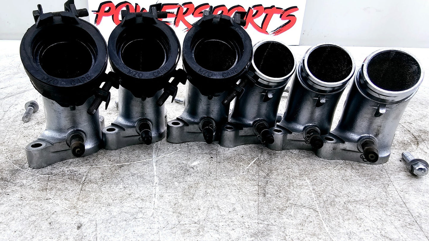 1999 HONDA VALKYRIE INTERSTATE Chrome Carb Carburator Intake Manifolds Boots