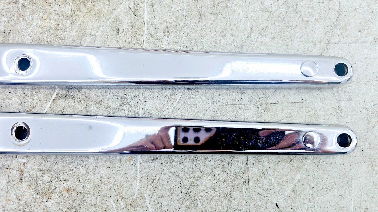 1995 HARLEY DYNA CONVERTIBLE Chrome Rear Fender Frame Strut Arm Bars