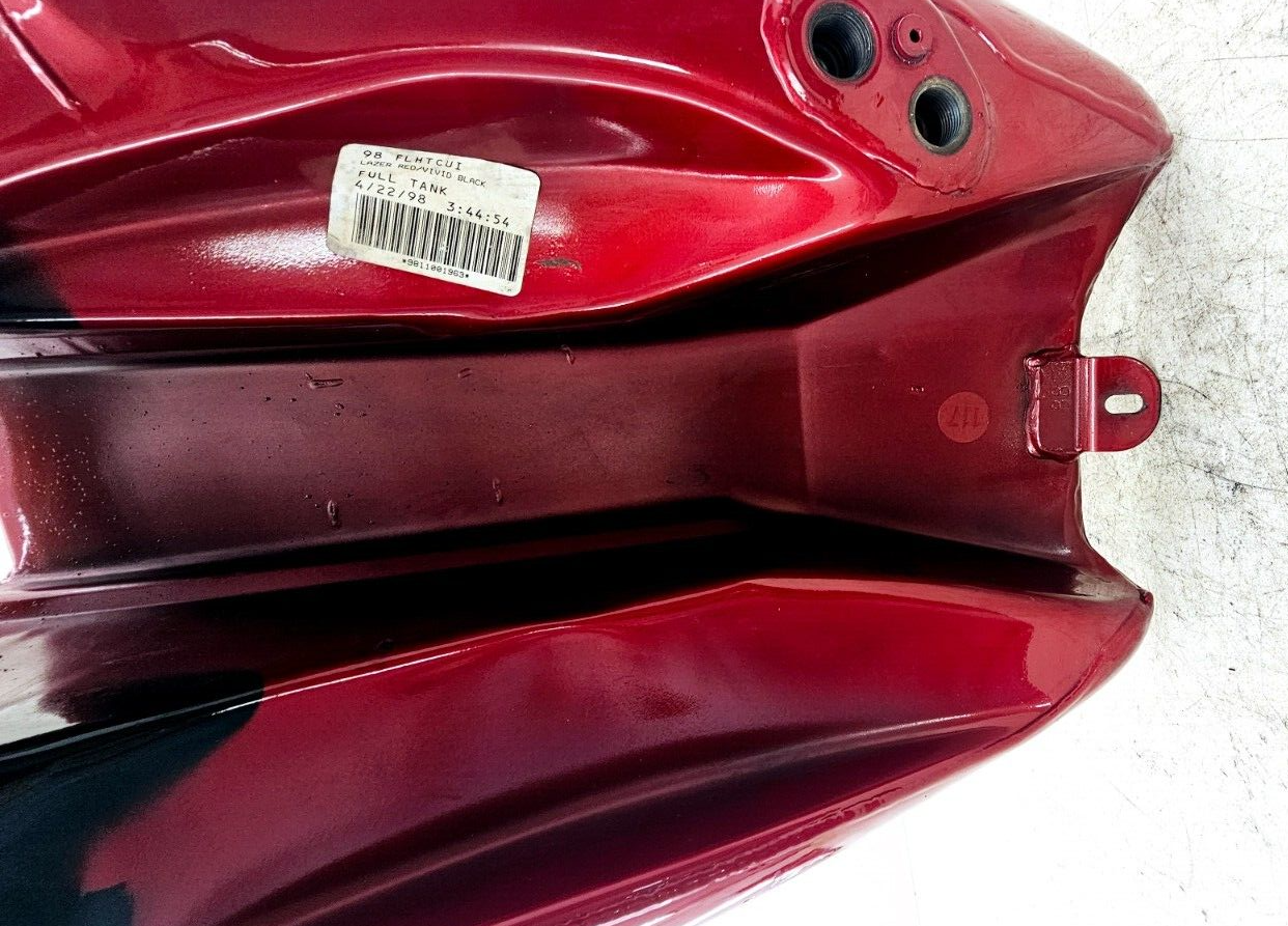 1998 HARLEY FLH ELECTRA GLIDE Gas Fuel Tank EFI Fuel Injected RED OEM HD NO DENT