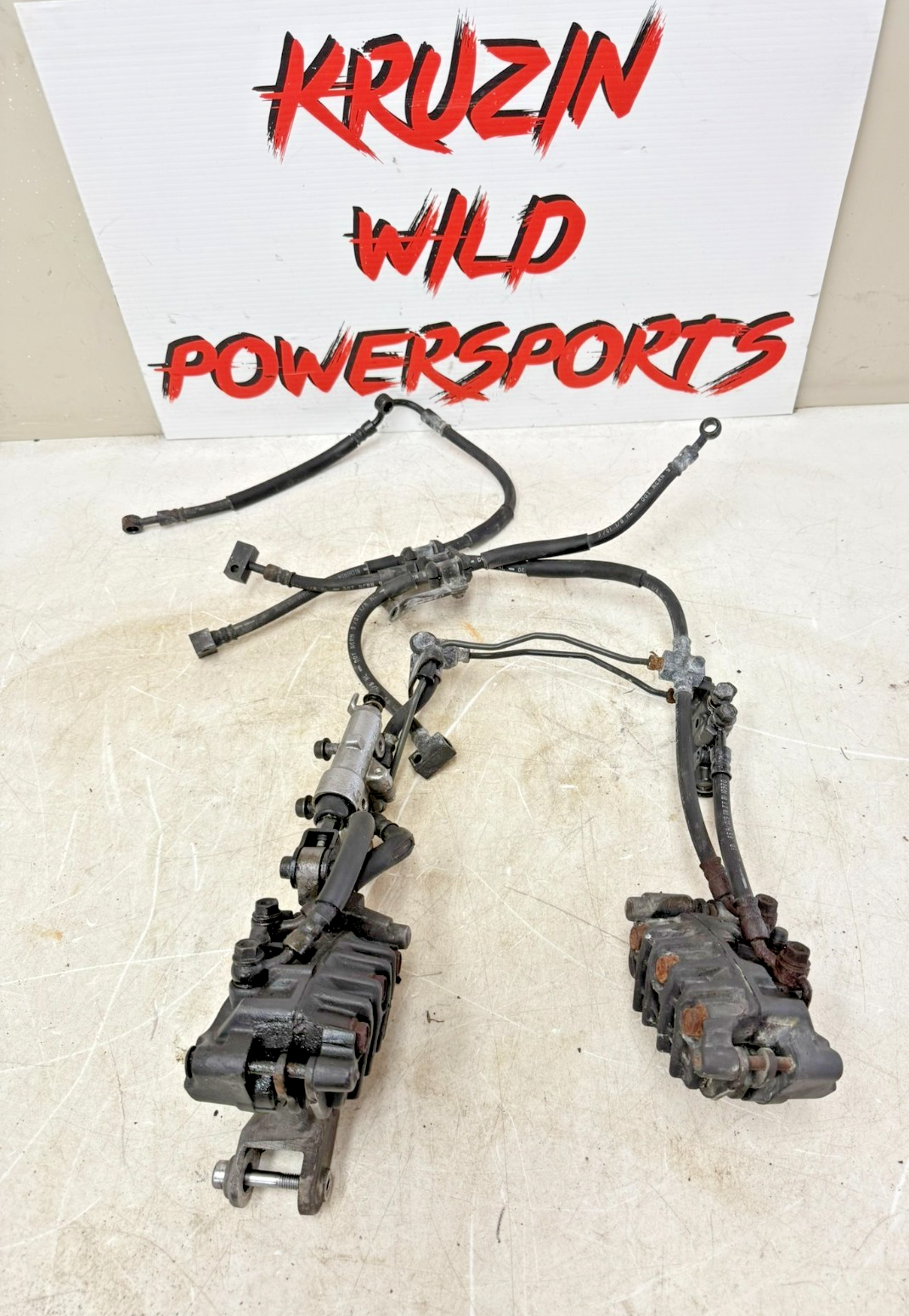 2002 Honda Goldwing GL1800 Front Brake Caliper Left Right & Brake Line Hose