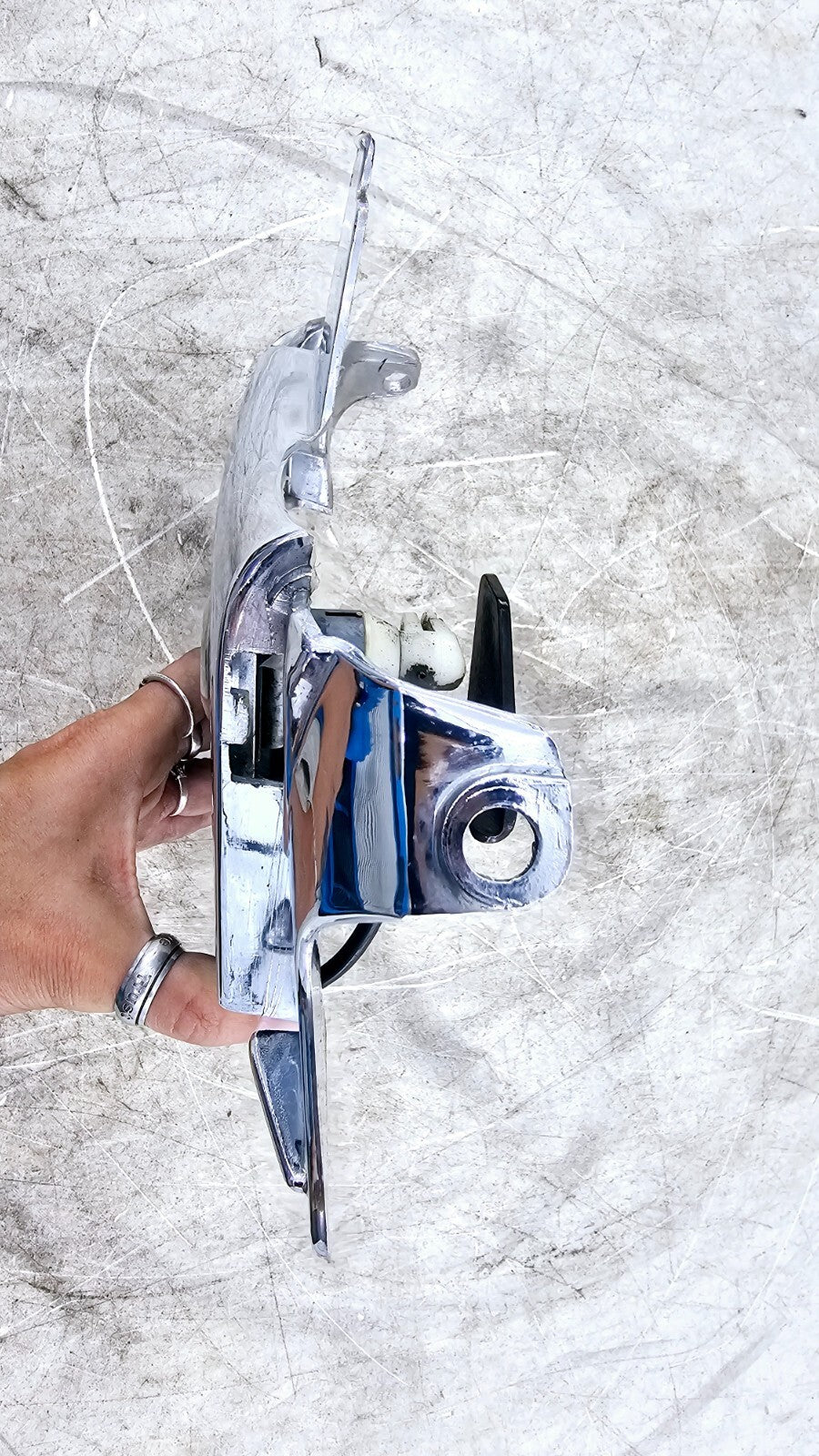 1999 HONDA VALKYRIE INTERSTATE Chrome Center Seat Lock Cover Fairing Panel