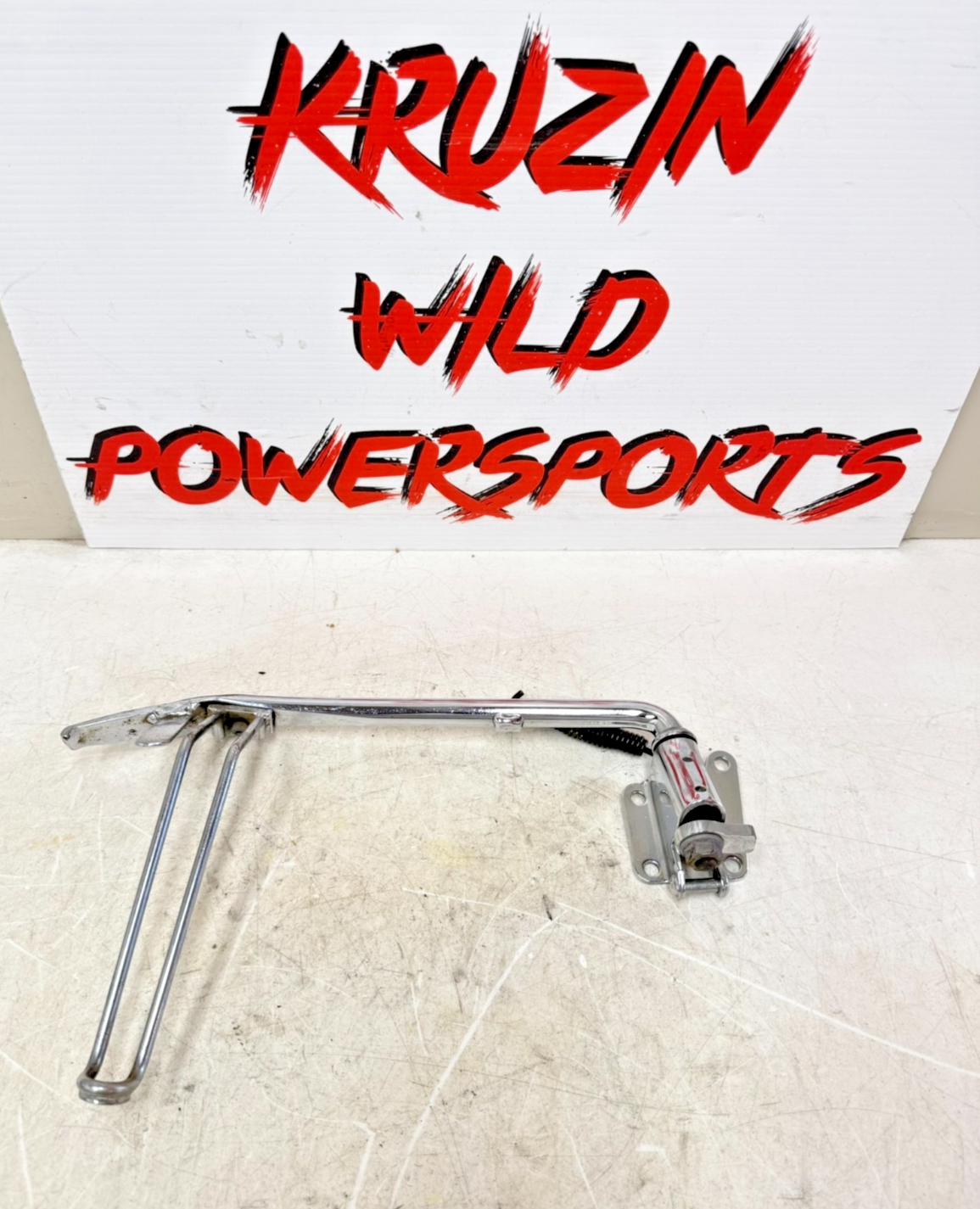 1995 HARLEY FLH ELECTRA GLIDE OEM Left Side Jiffy Kick Stand Chrome W/ Extension