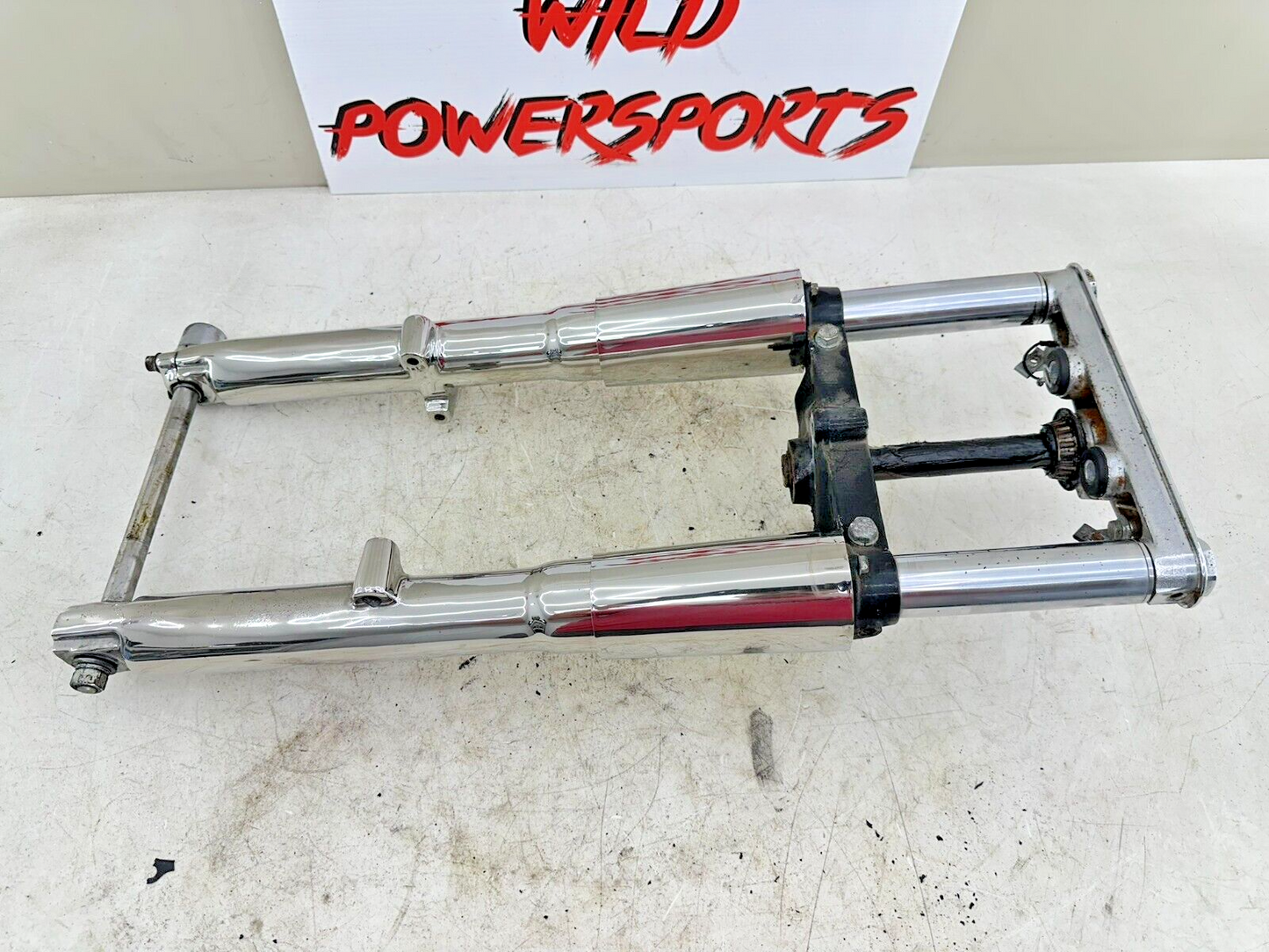 1995 HARLEY SOFTAIL Chrome Forks Front End Suspension Top Triple Clamp