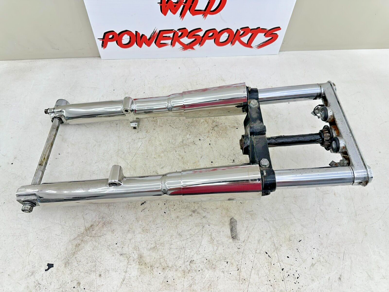 1995 HARLEY SOFTAIL Chrome Forks Front End Suspension Top Triple Clamp
