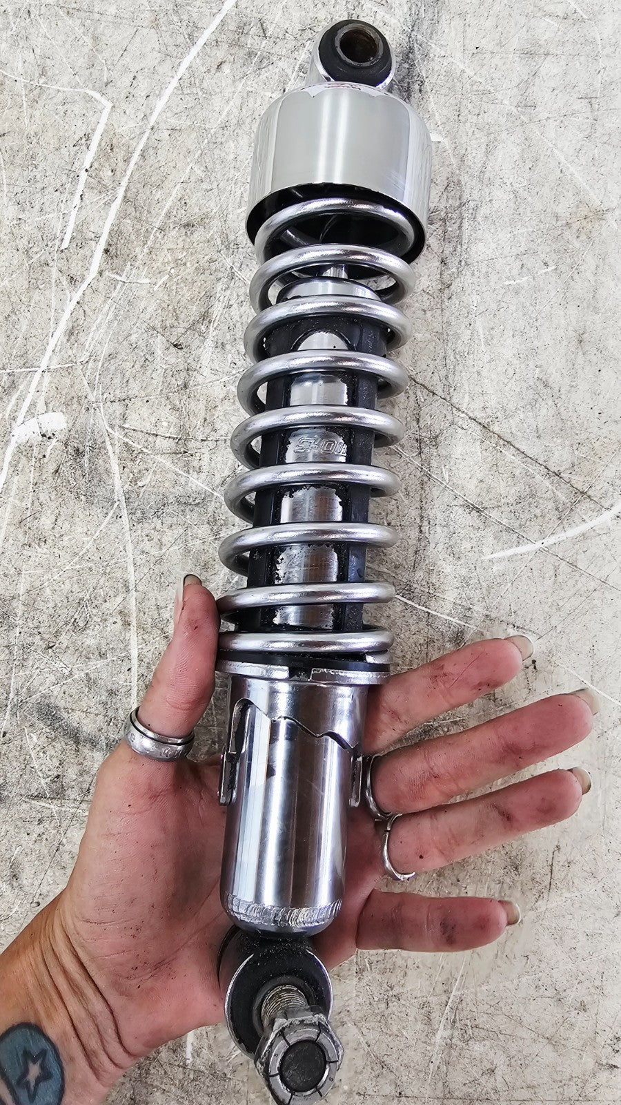 2001 Harley Davidson Sportster Rear Shocks Suspension Chrome OEM