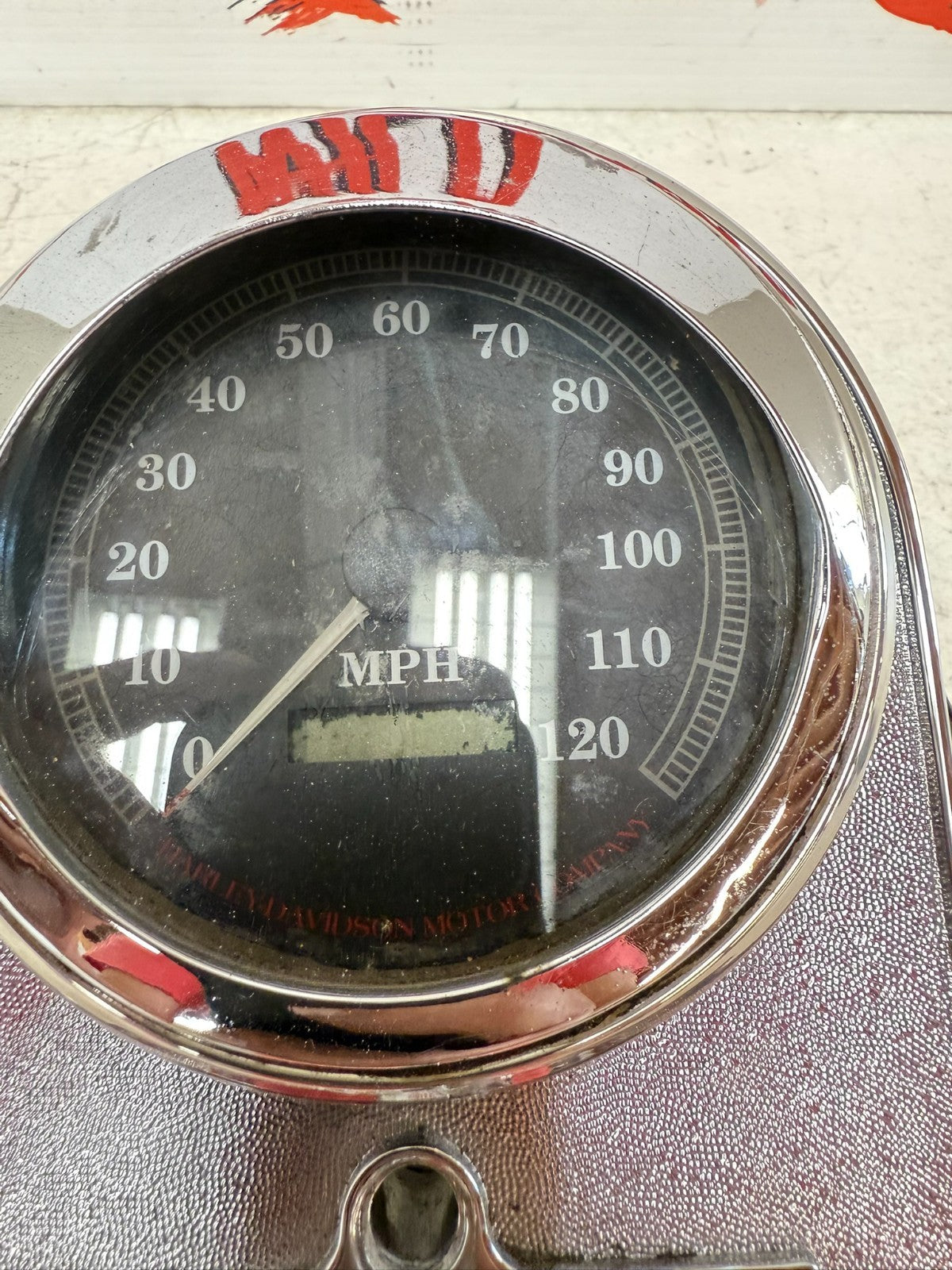 1997 HARLEY DAVIDSON SOFTAIL Dash Console Speedometer Ignition Switch Chrome