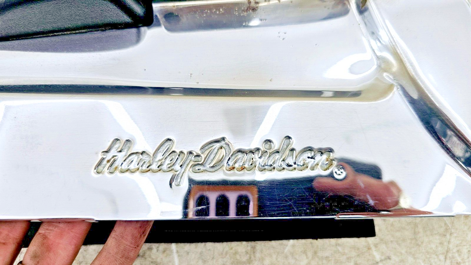 1995 HARLEY DYNA CONVERTIBLE Chrome Lower Belt Deflector Cover Guard