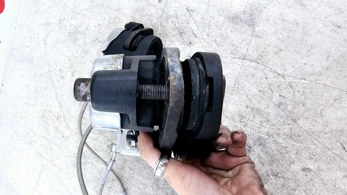 1998 HARLEY FLH ROADKING Dual Caliper Braided Hose +11/16 Chrome Master Cylinder