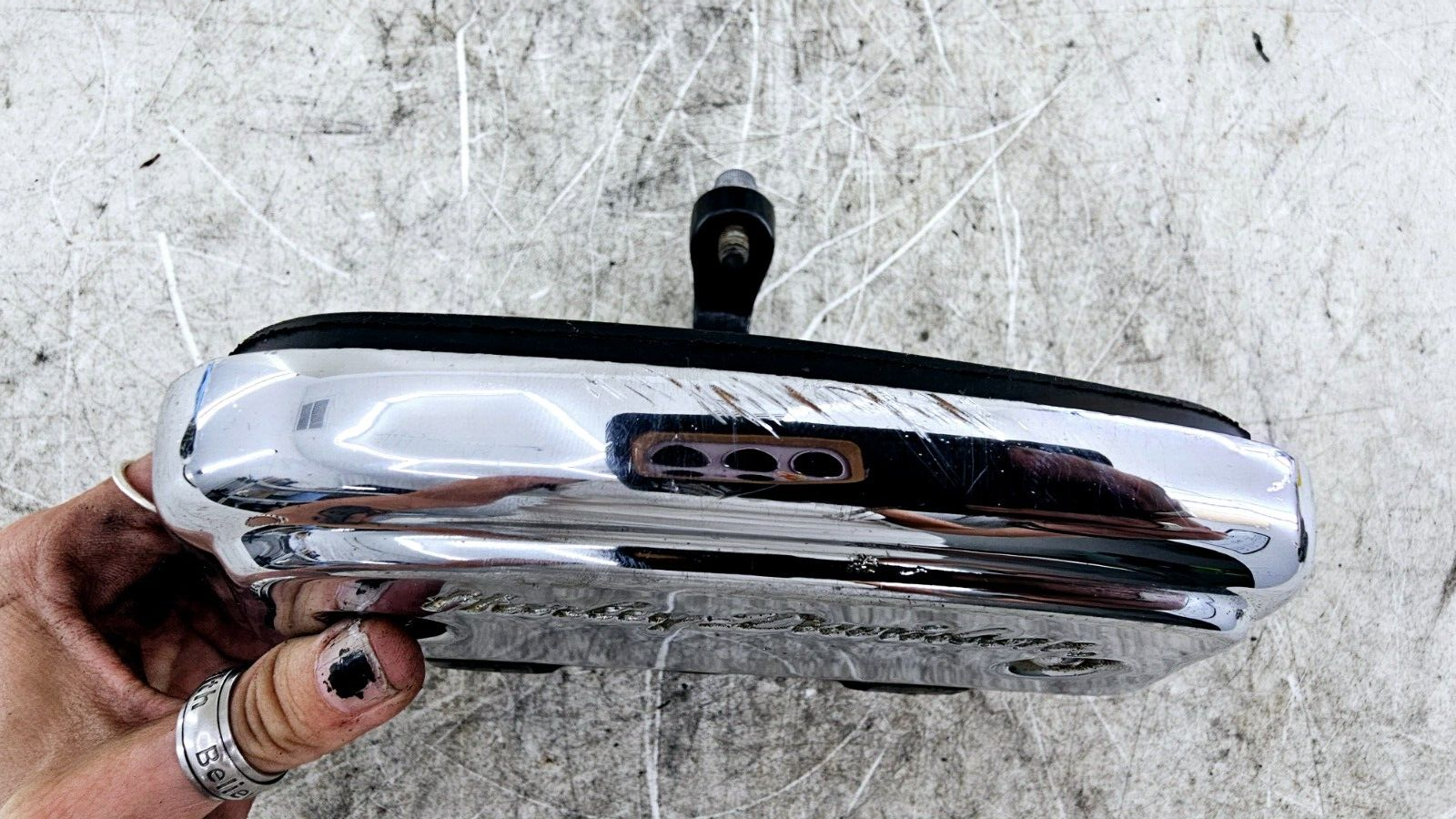 1994 HARLEY FLH ELECTRA GLIDE Rear Back Passenger Floorboard Foot Rest Chrome