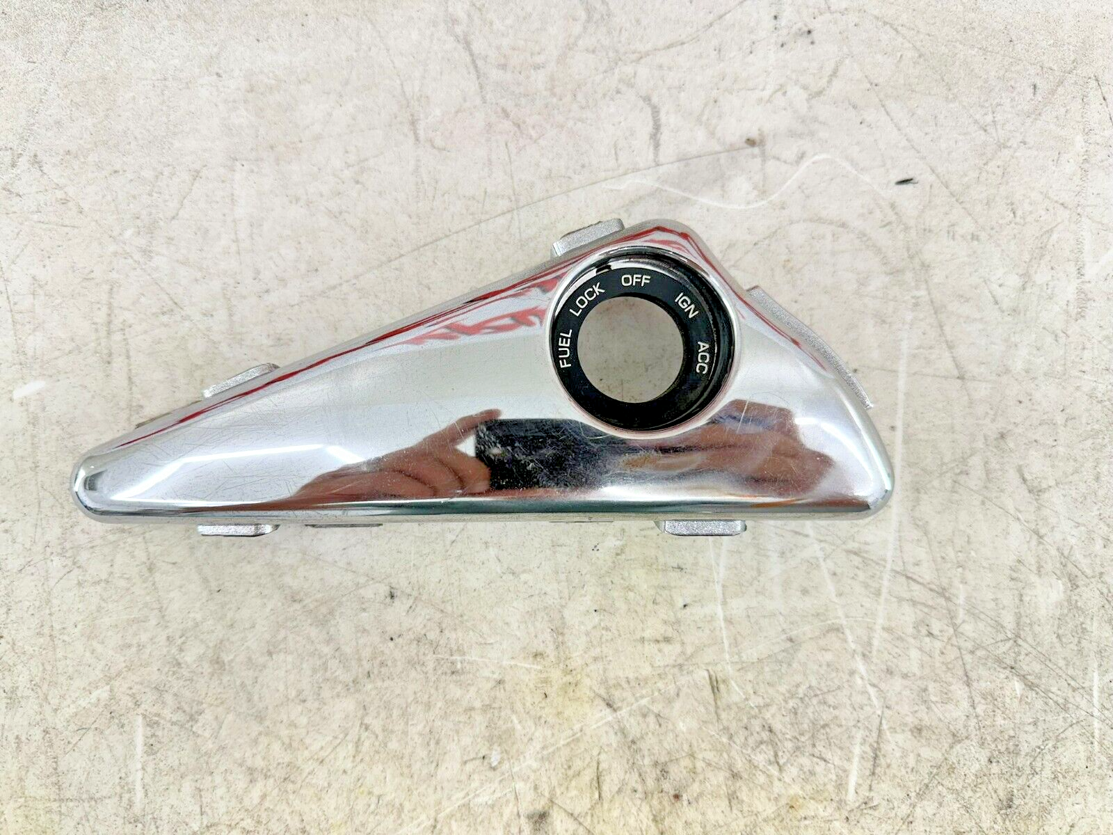 2003 Harley Davidson VRod VRSCA Chrome Ignition Switch Right Side Cover Triangle