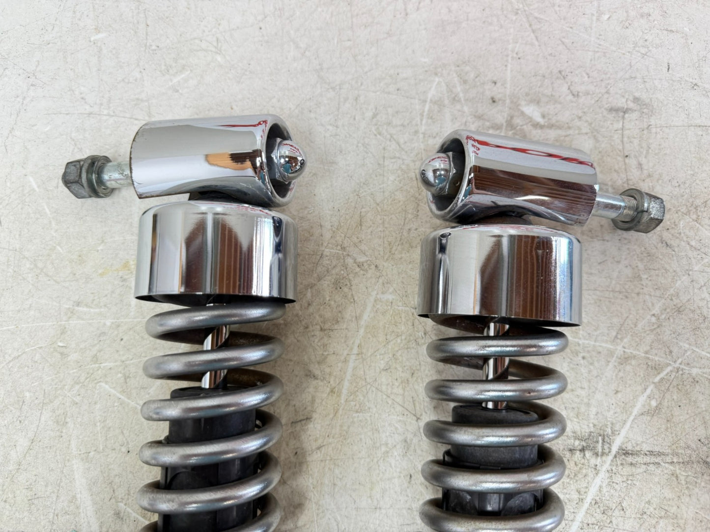 2003 HARLEY DYNA WIDE GLIDE Rear Shocks Suspension Chrome 13"