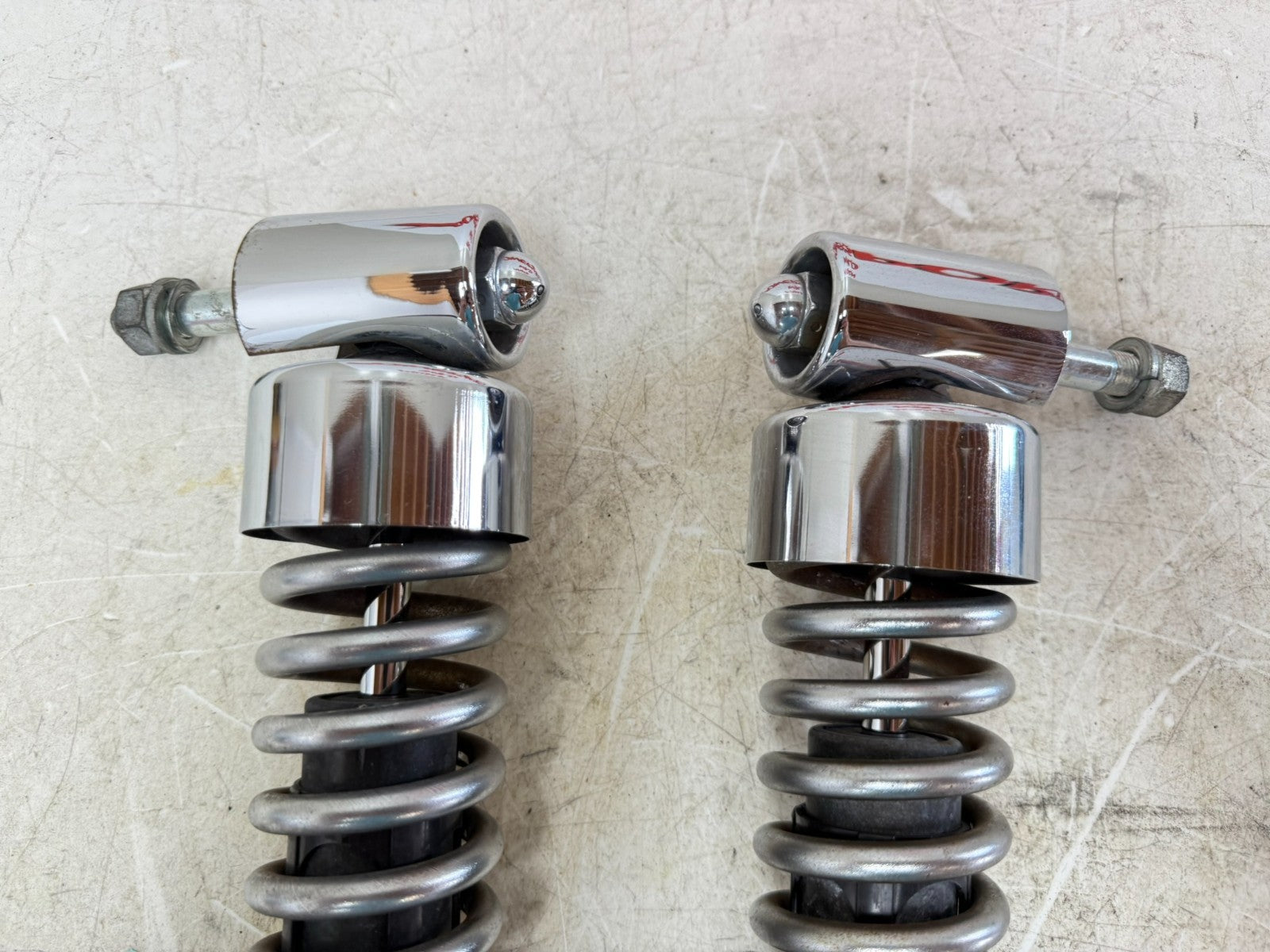 2003 HARLEY DYNA WIDE GLIDE Rear Shocks Suspension Chrome 13"