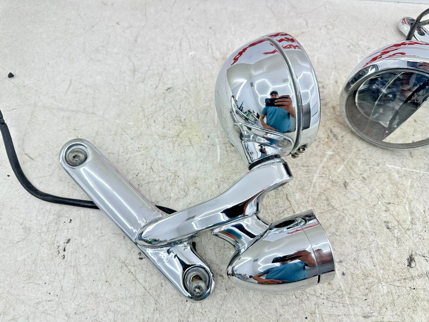 2007 Harley Electra Glide CVO Chrome Fog Highway Turnsignal Light Bar Track Line