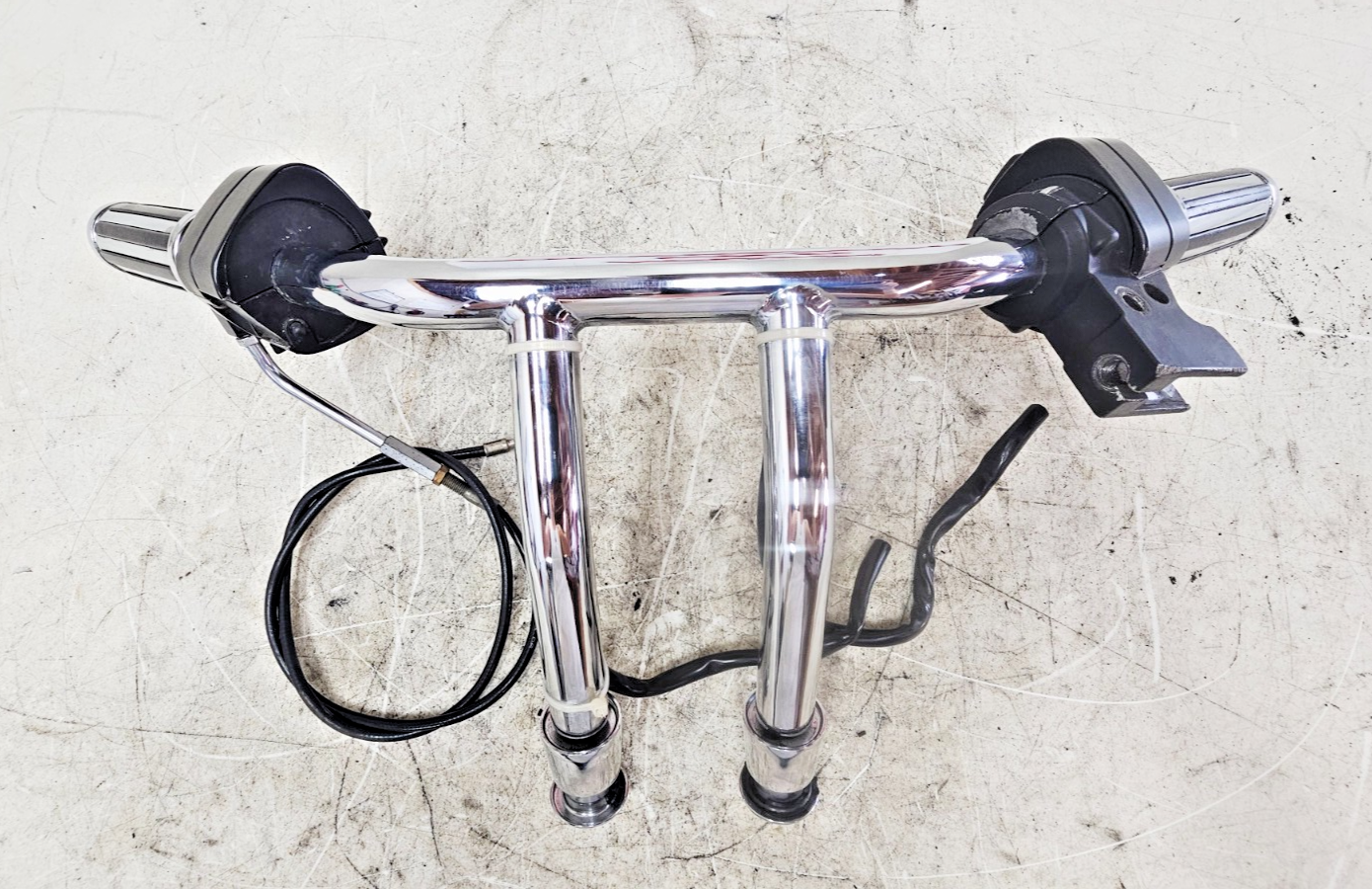 1990 Harley FXR FXRT FXRD FXRS FXLR FXRC Chrome Drag Bars 8" Risers Hand Control