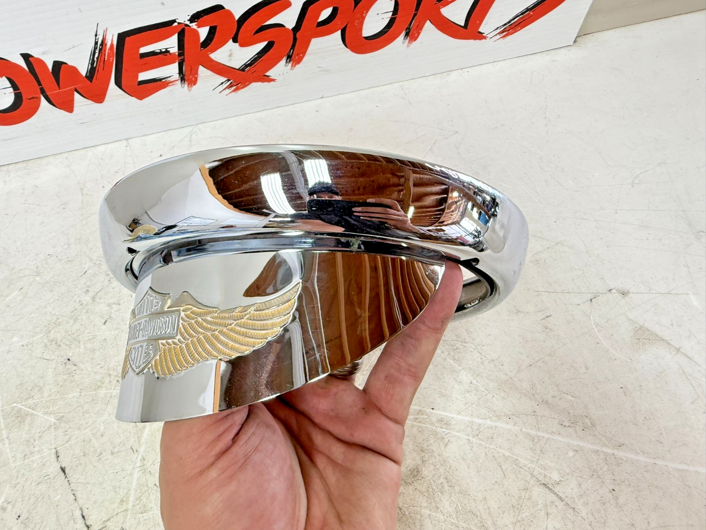 2003 HARLEY ELECTRA GLIDE Headlight Chrome Trim Ring & HD Visor