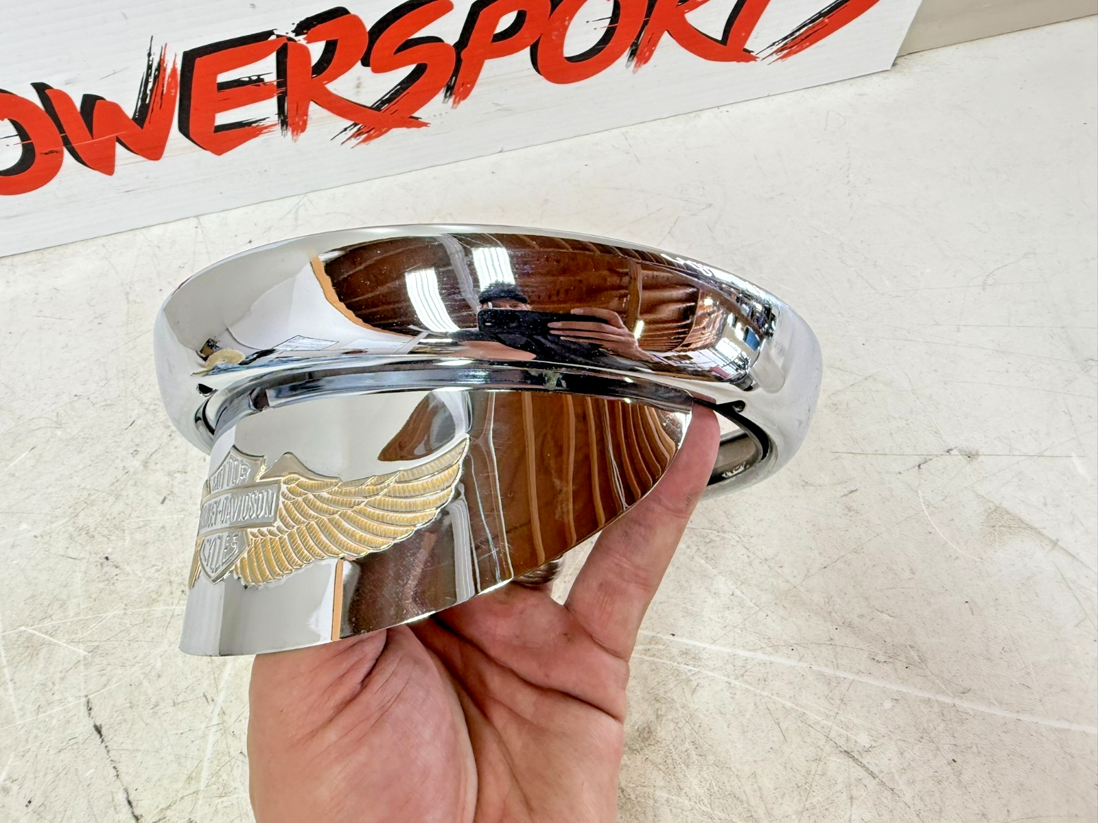 2003 HARLEY ELECTRA GLIDE Headlight Chrome Trim Ring & HD Visor