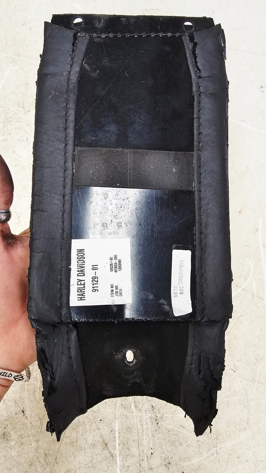 2002 HARLEY SOFTAIL Gas Fuel Tank Dash Leather Bib Cover