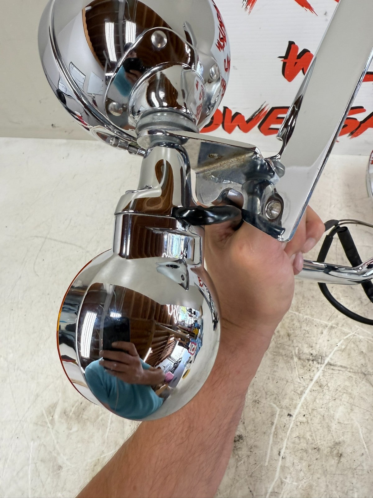 2002 HARLEY SOFTAIL OEM HD Chrome Fog Turn Signal Light Bar
