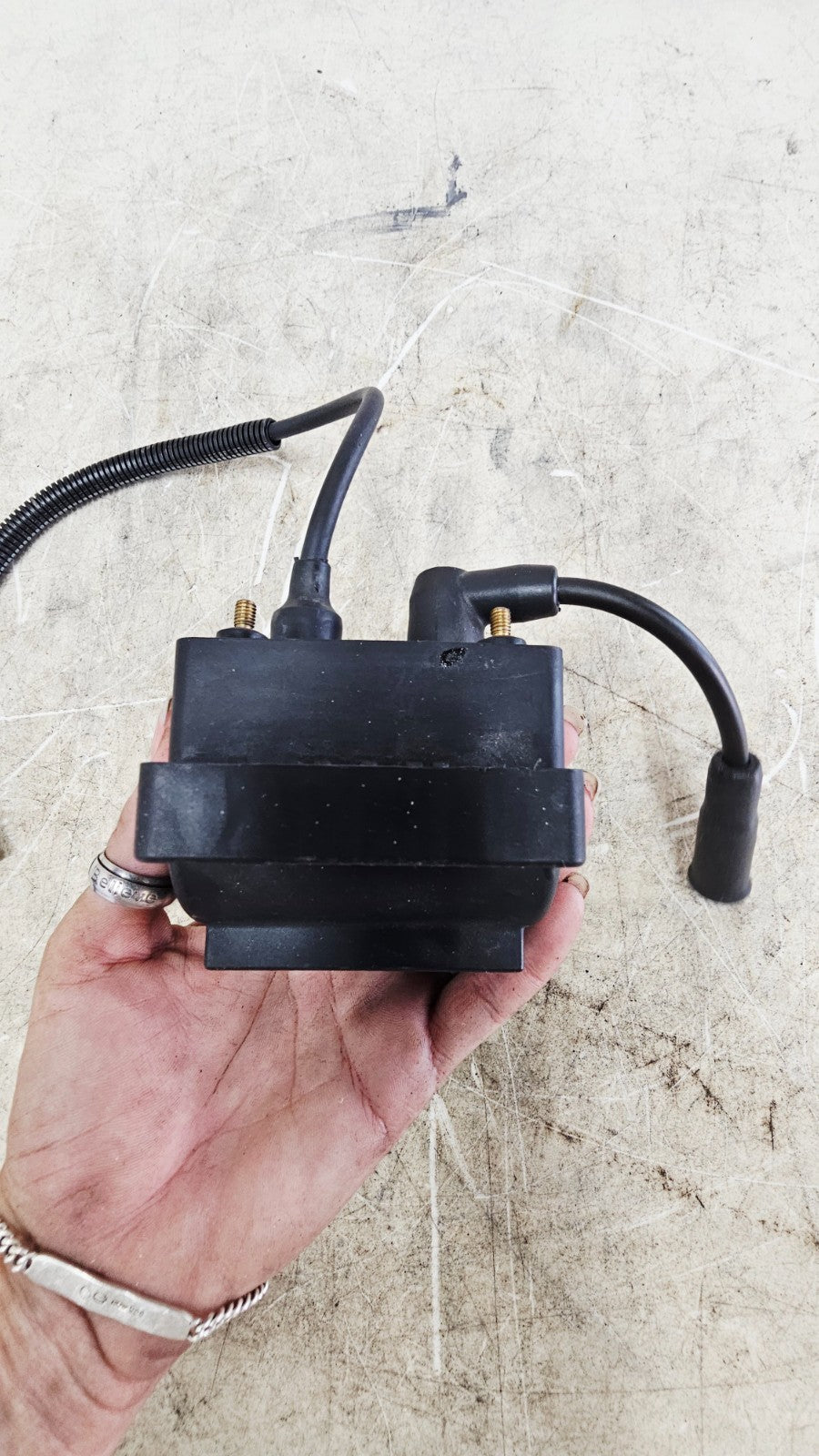 1996 HARLEY SOFTAIL Ignition Coils + Plug Wires 31614-83A Twin Fire OEM
