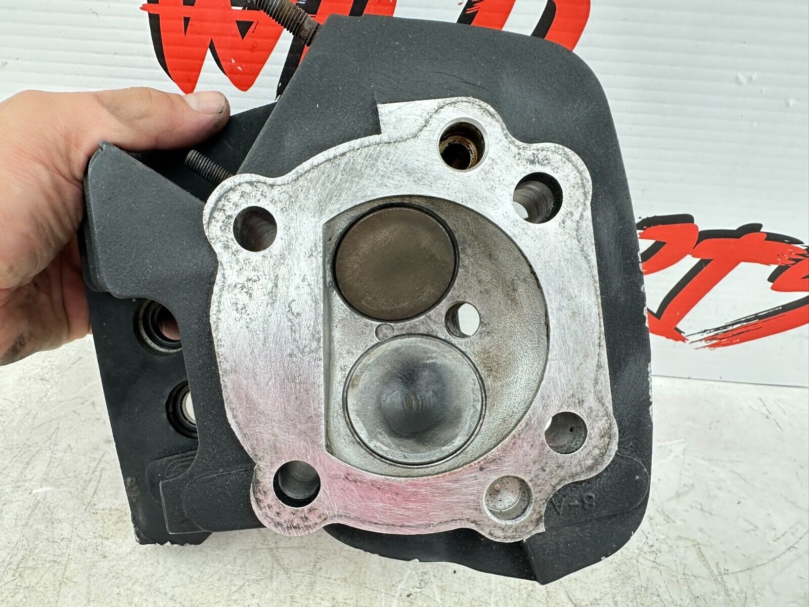 1995 HARLEY SOFTAIL EVO Engine Motor Front Cylinder Head W/ Valves 16721-84D
