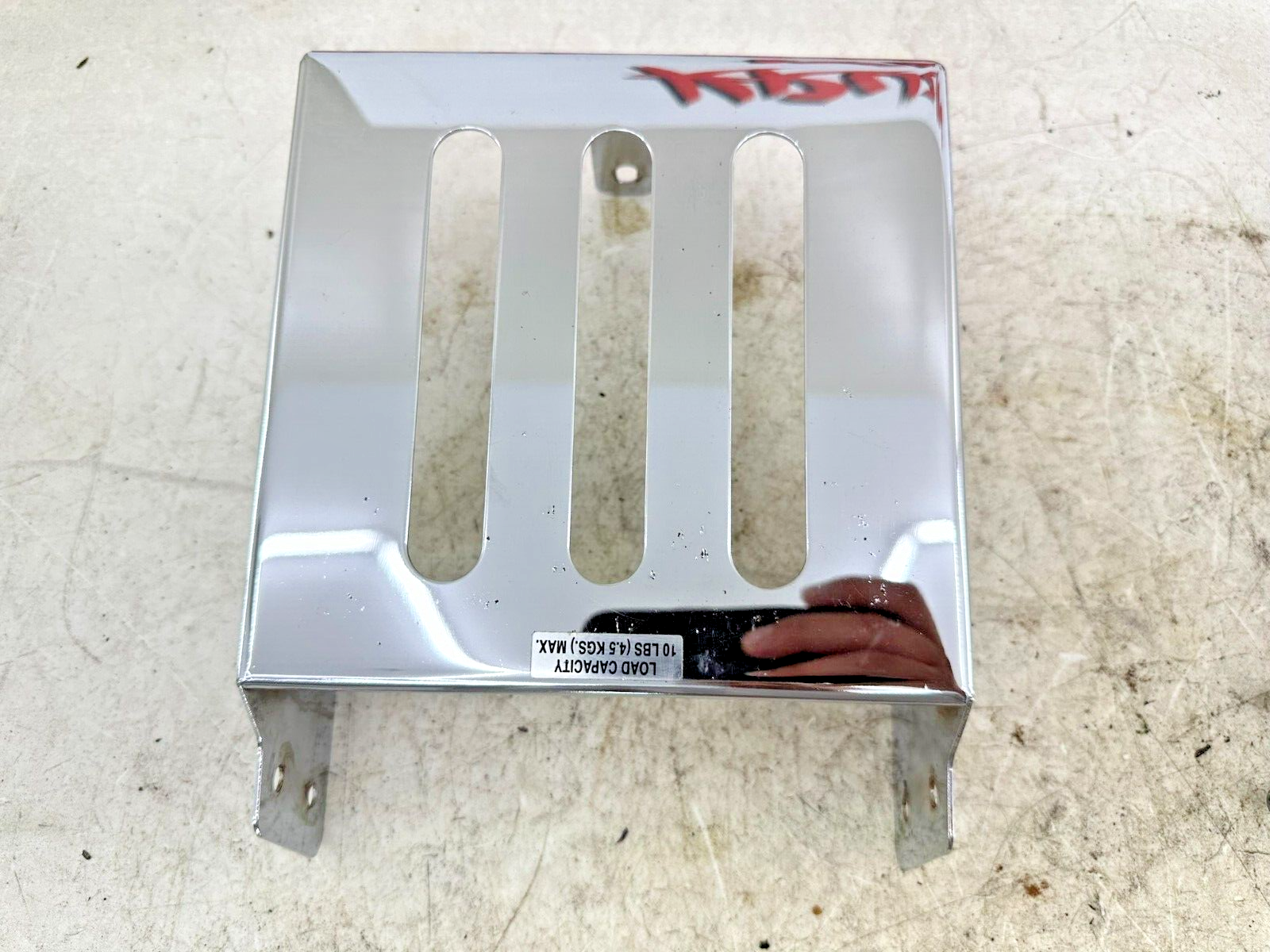 1997 HARLEY DYNA Chrome Sissybar Passenger Backrest W/ Luggage Rack