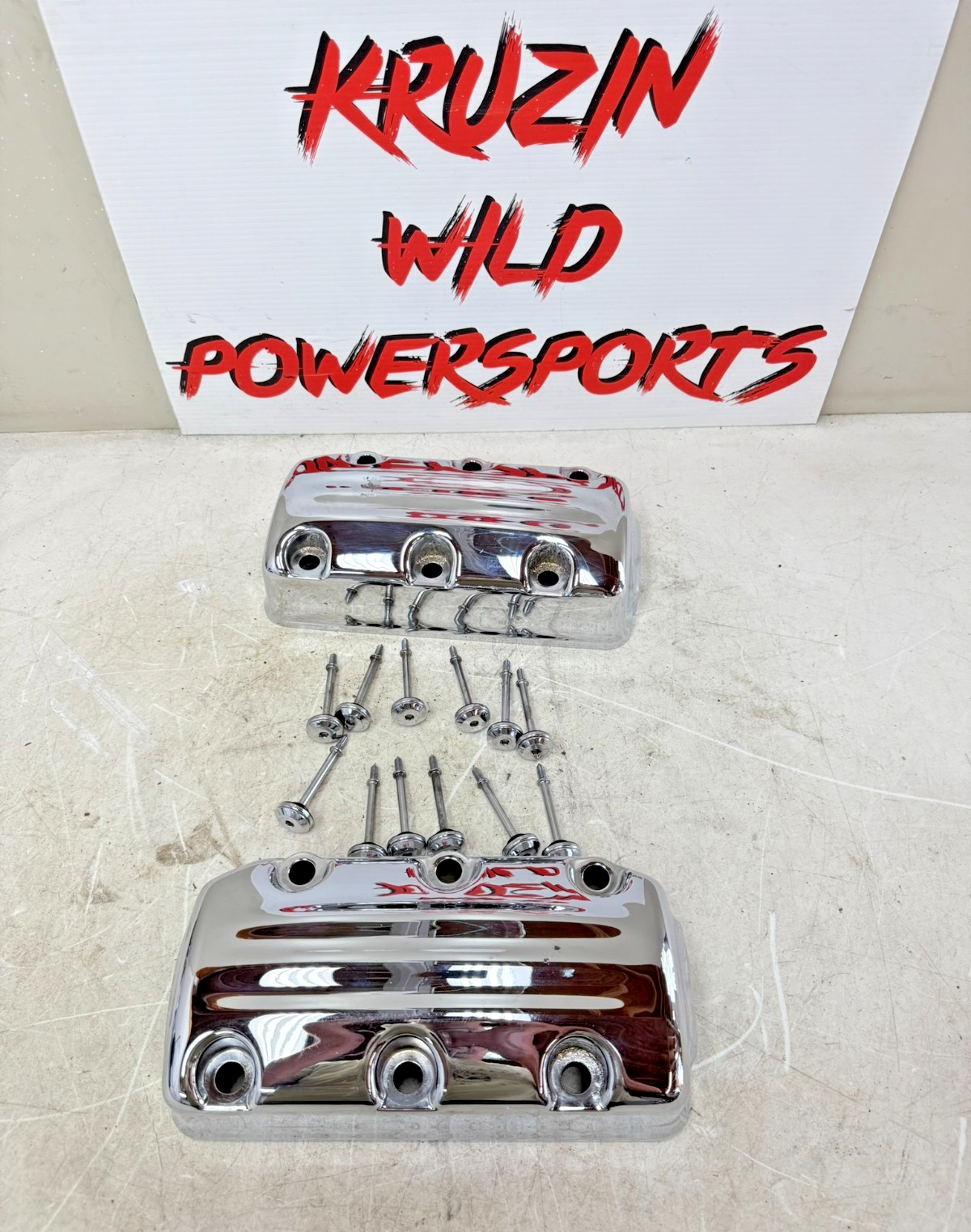 2001 HONDA VALKYRIE INTERSTATE  Valve Head Chrome Cover Bolts + MTG Hardware