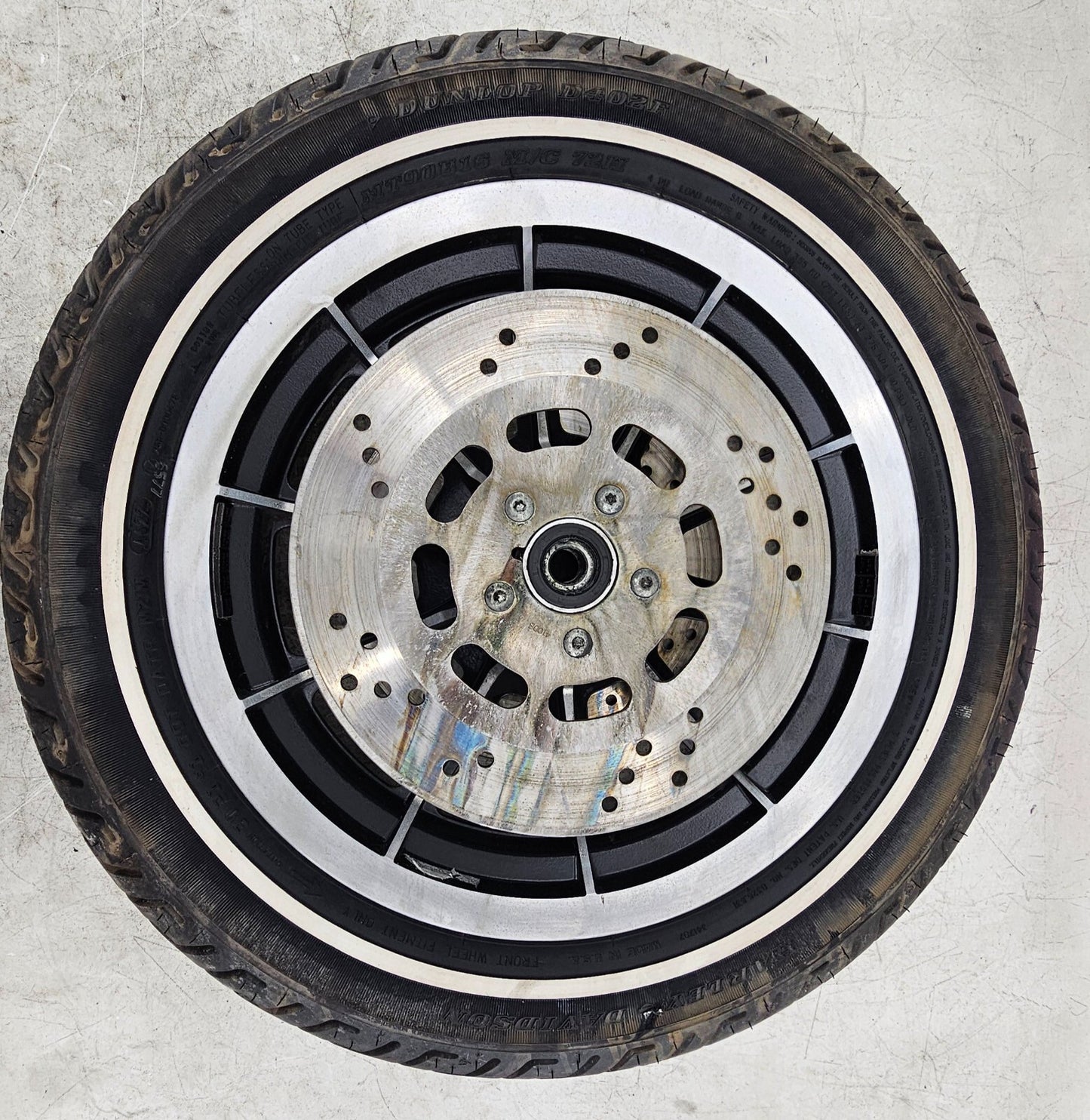 1994 HARLEY FLH ELECTRA GLIDE 10 Spoke Mag Front Wheel Rim Tire Brake Rotor