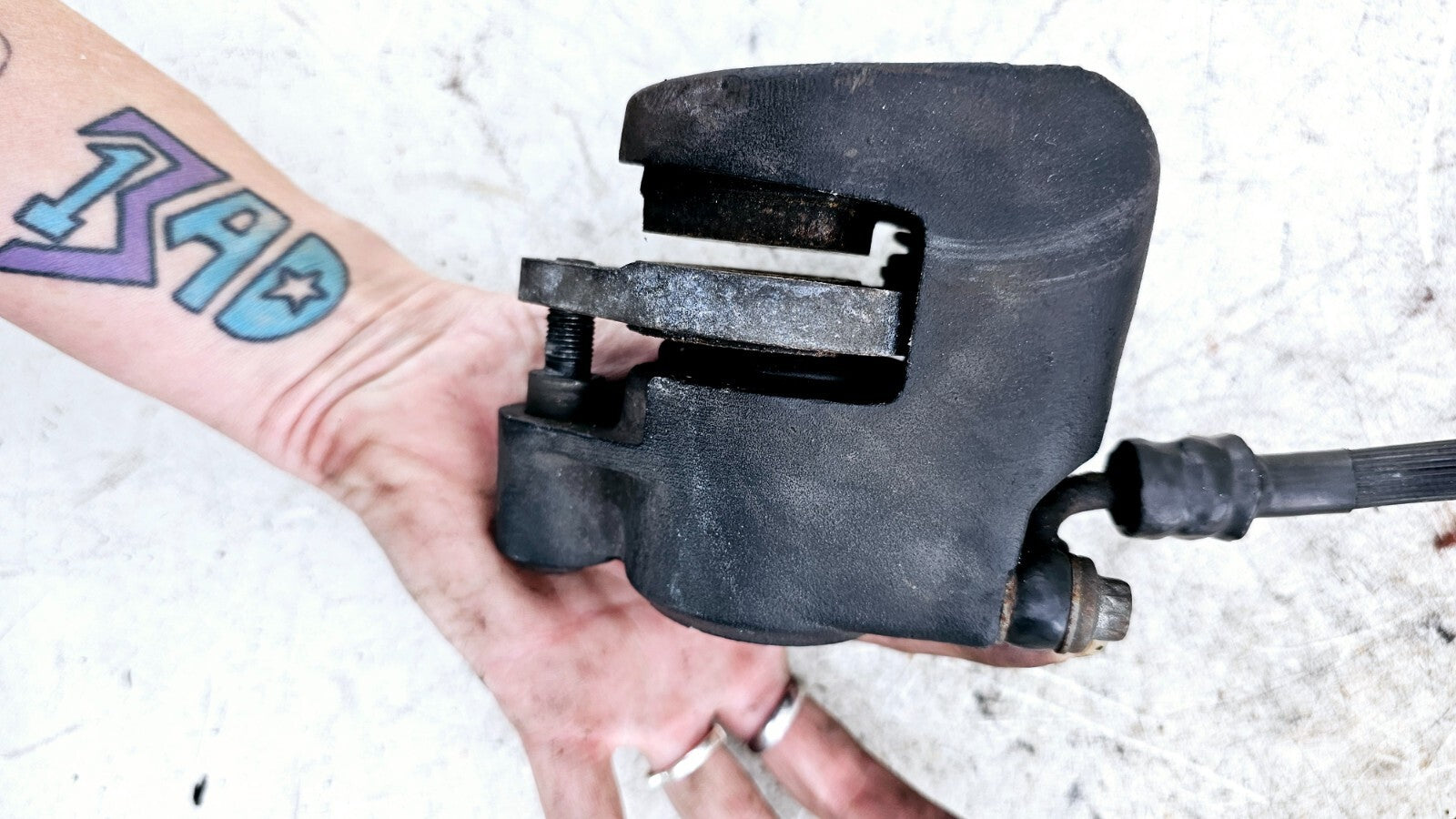 1995 HARLEY DYNA CONVERTIBLE Dual Caliper Hose + Master Cylinder