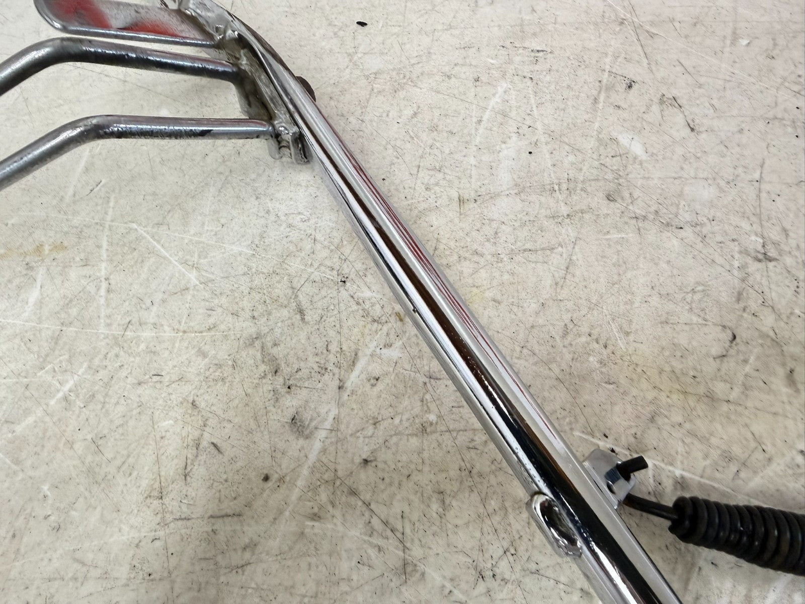 1995 HARLEY FLH ELECTRA GLIDE OEM Left Side Jiffy Kick Stand Chrome W/ Extension
