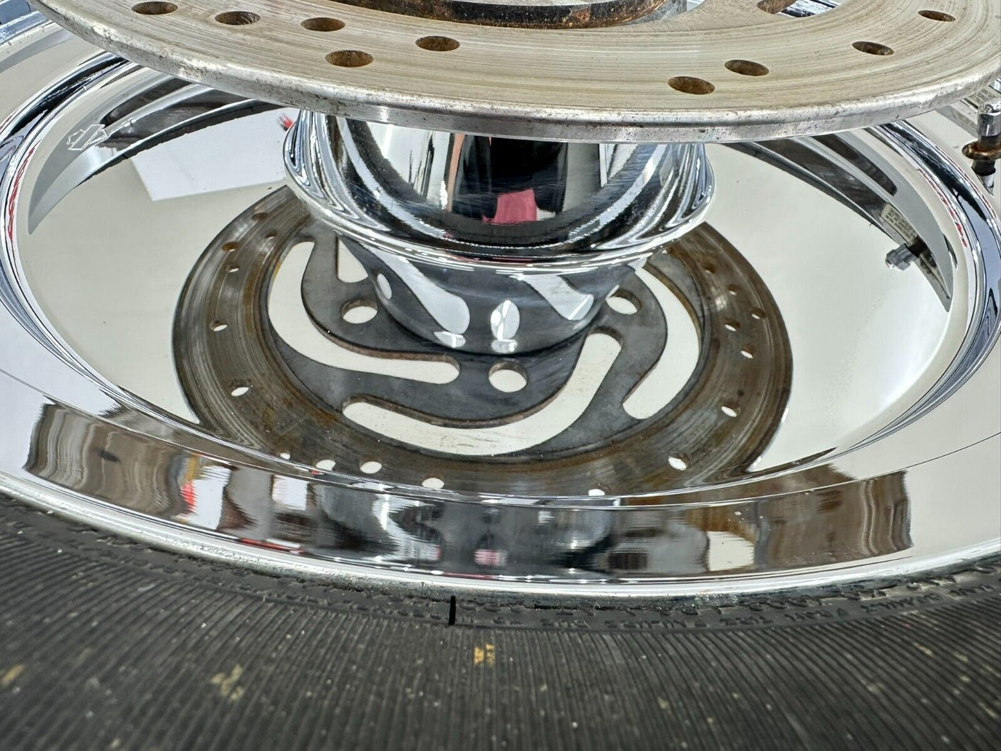2002 HARLEY DYNA LOW RIDER Solid Chrome Rear Wheel Rim Tire FITS 2000 Up HD