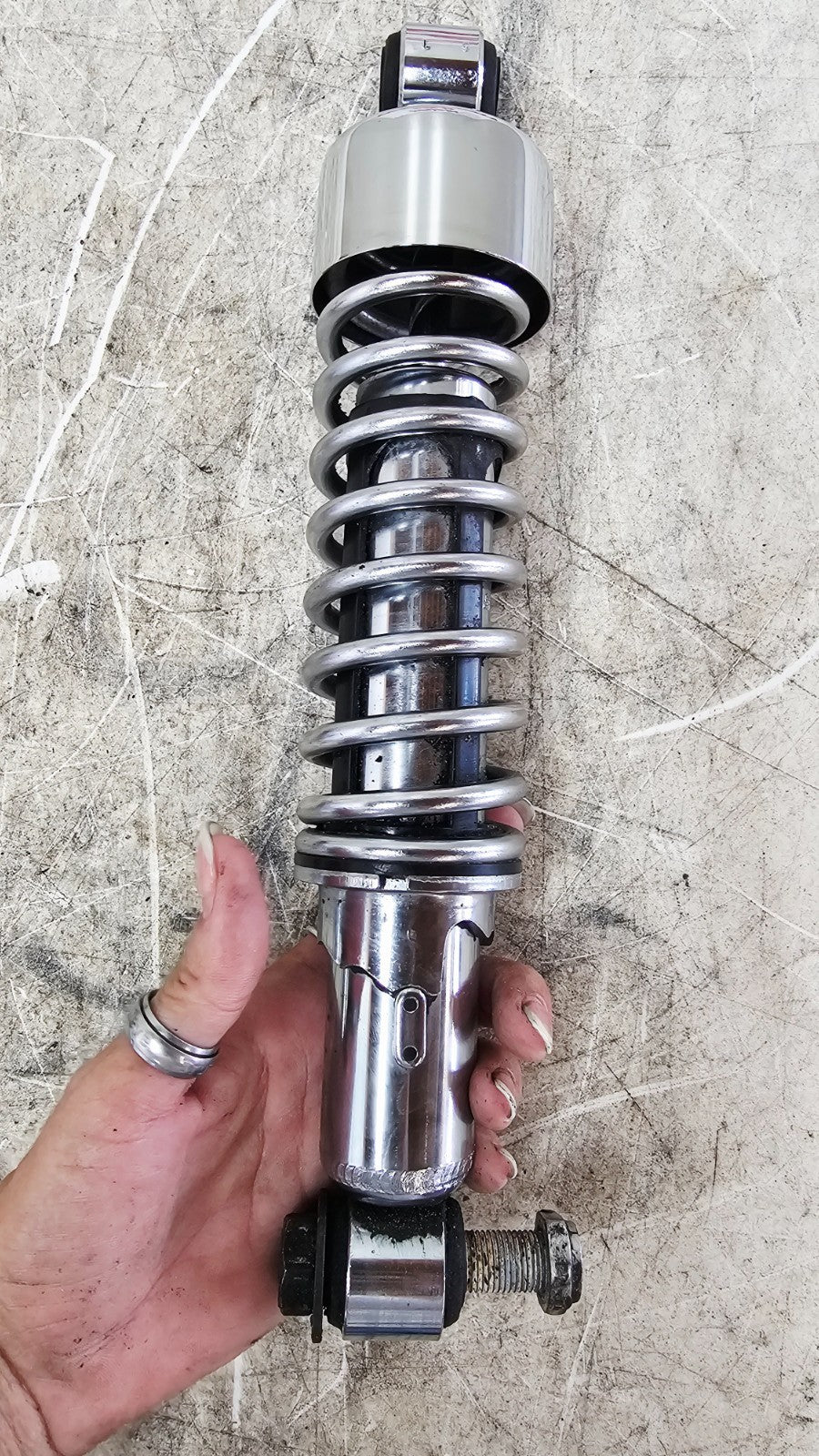 2001 Harley Davidson Sportster Rear Shocks Suspension Chrome OEM