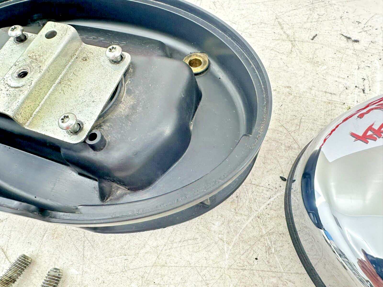 1999 HARLEY FLH ELECTRA GLIDE Air Filter Chrome Cover + Backing Plate W/Hardware