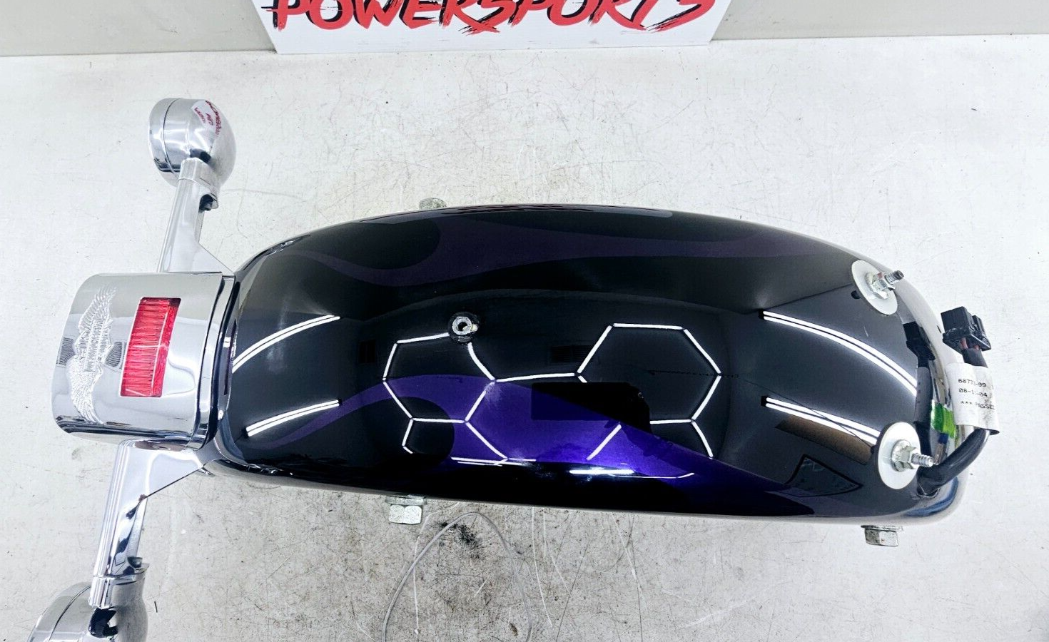 1998 HARLEY FLH ROADKING Rear Fender Brake Turn BLACK PURPLE FLAME OEM HD PAINT