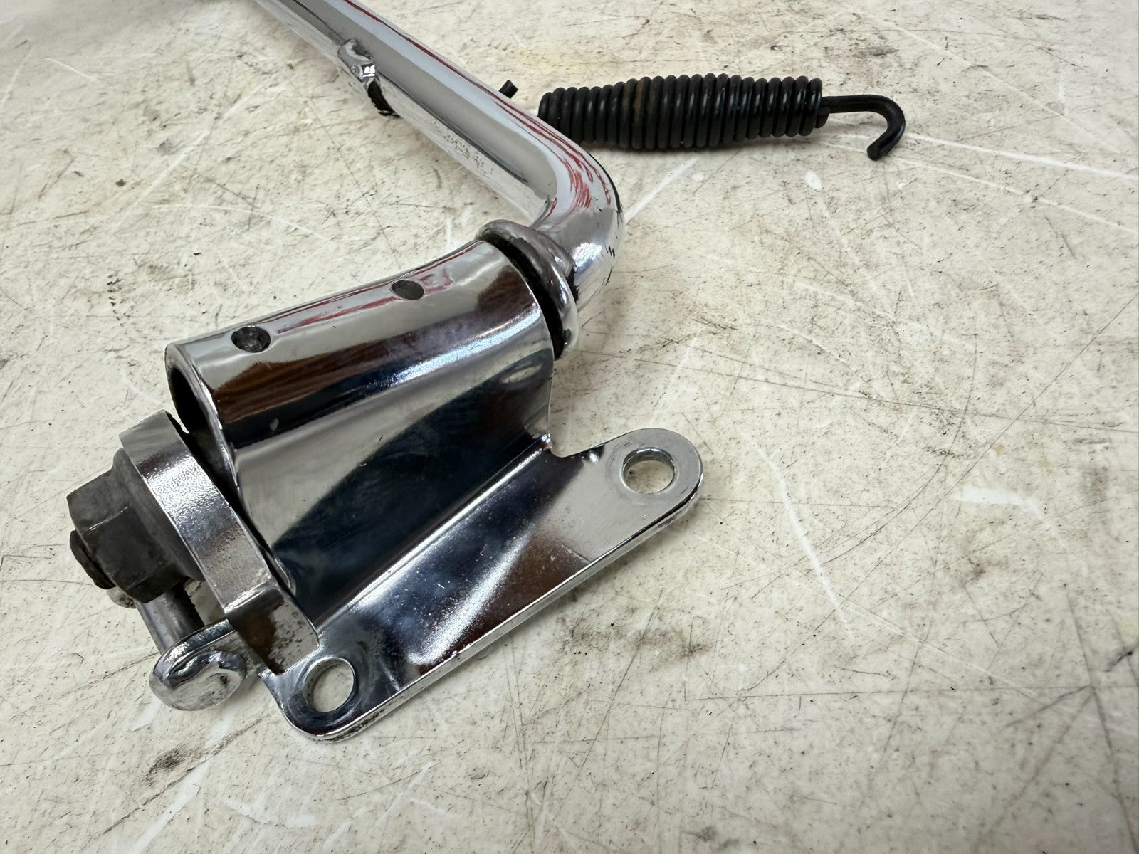 1995 HARLEY FLH ELECTRA GLIDE OEM Left Side Jiffy Kick Stand Chrome W/ Extension