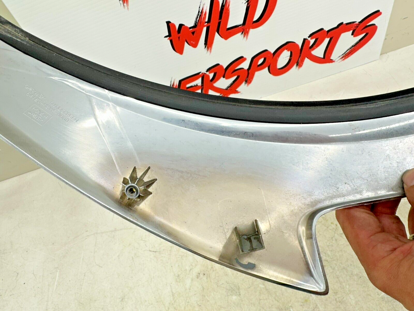 1999 HONDA VALKYRIE INTERSTATE  Chrome Upper Fairing Windshield Trim Garnish