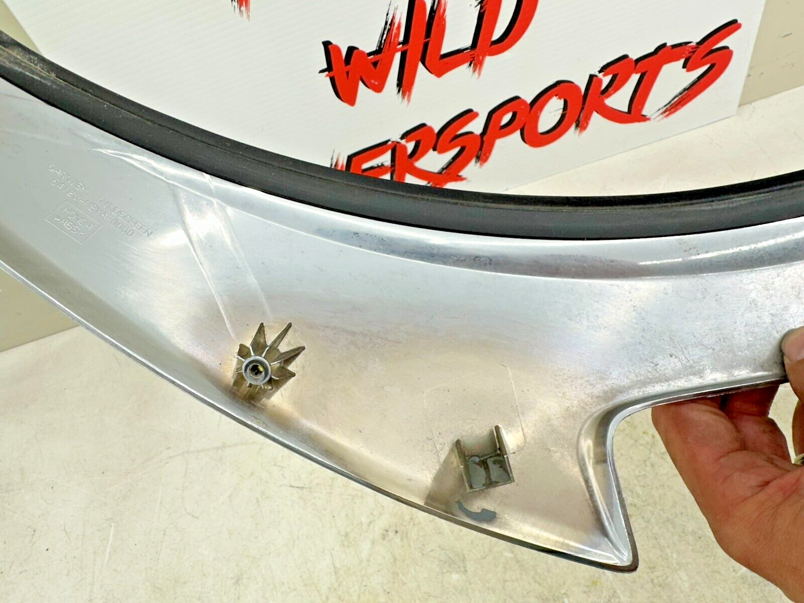1999 HONDA VALKYRIE INTERSTATE  Chrome Upper Fairing Windshield Trim Garnish
