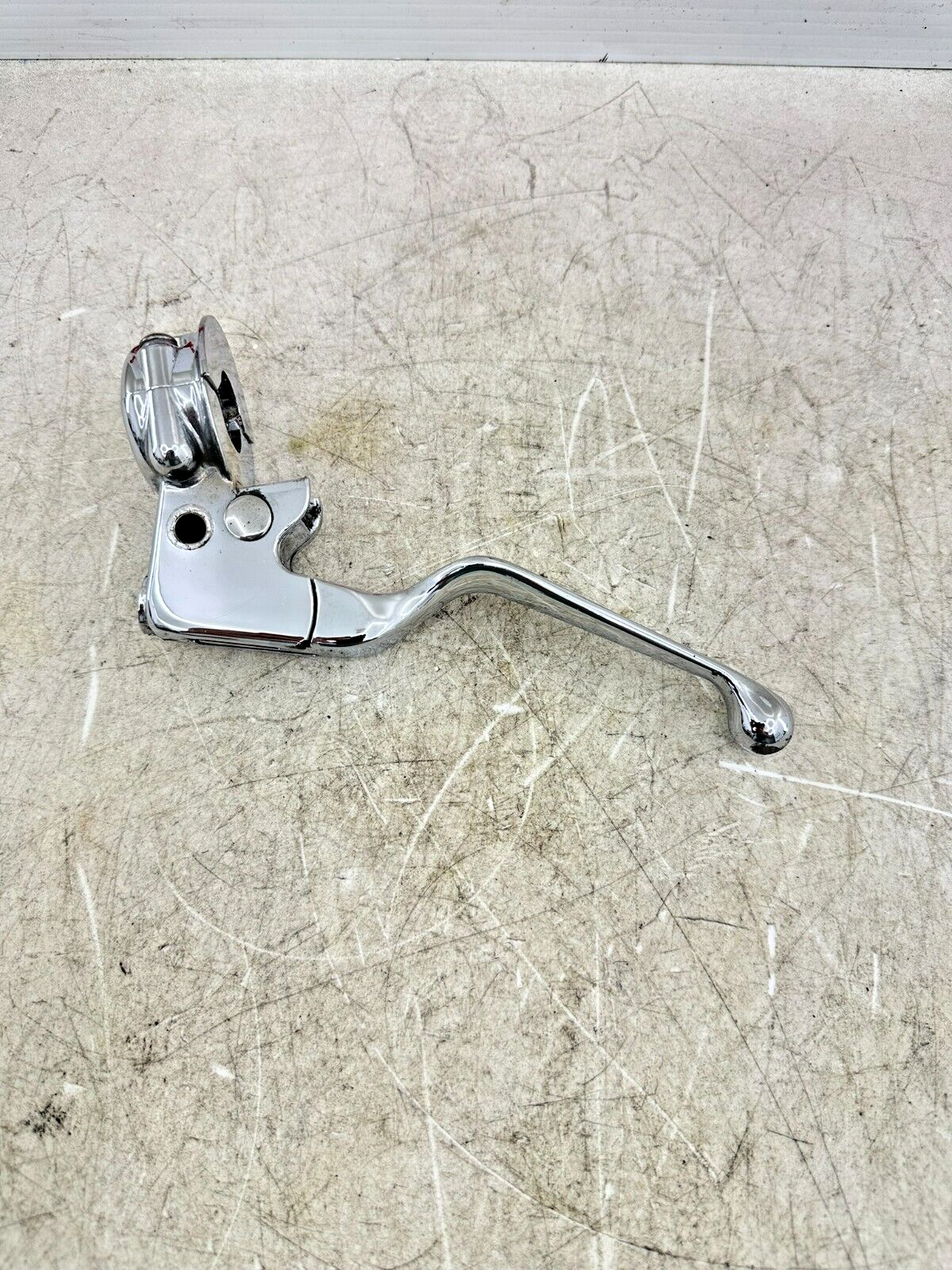 2007 HARLEY SOFTAIL CUSTOM Chrome Clutch Lever + Perch Mounting Bracket