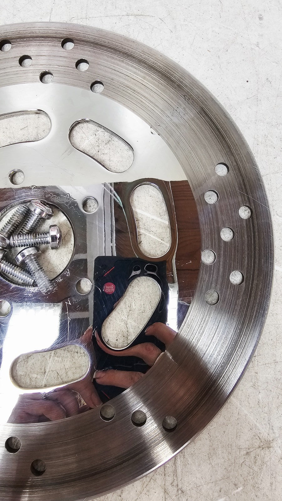 1997 HARLEY DYNA OEM Chrome Front Brake Disc Rotor