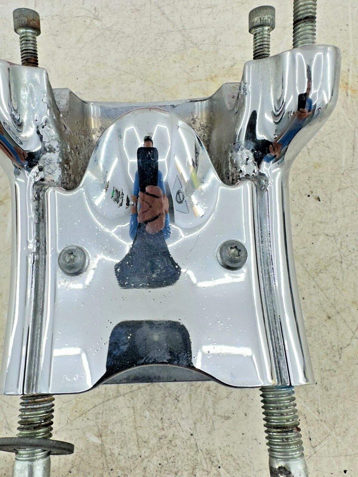 2004 UP HARLEY DAVIDSON SPORTSTER Chrome Handlebar Risor Clamp Perch